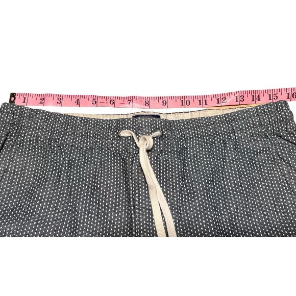 VTG J. Crew New York Pull On Drawstring Shorts SZ Navy Blue White Dots Preppy - Picture 6 of 7